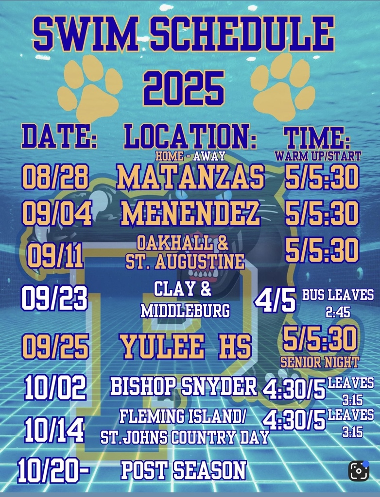 Swim team schedule
