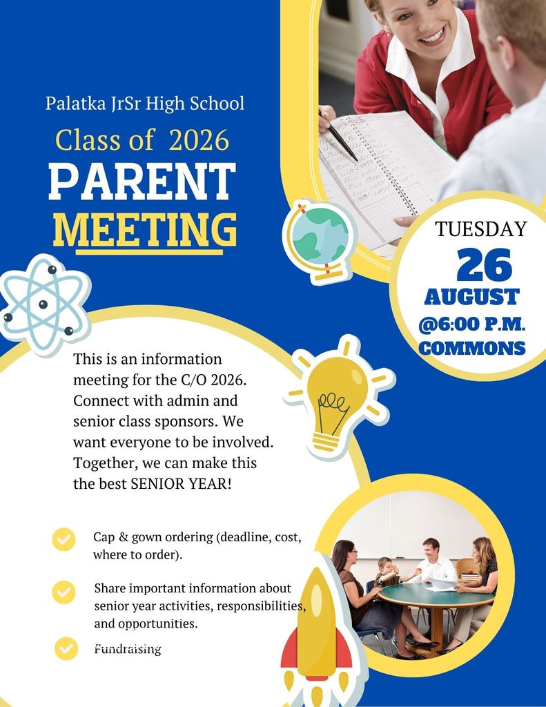 Senior parent meeting - 8/26 - 6pm - commons
