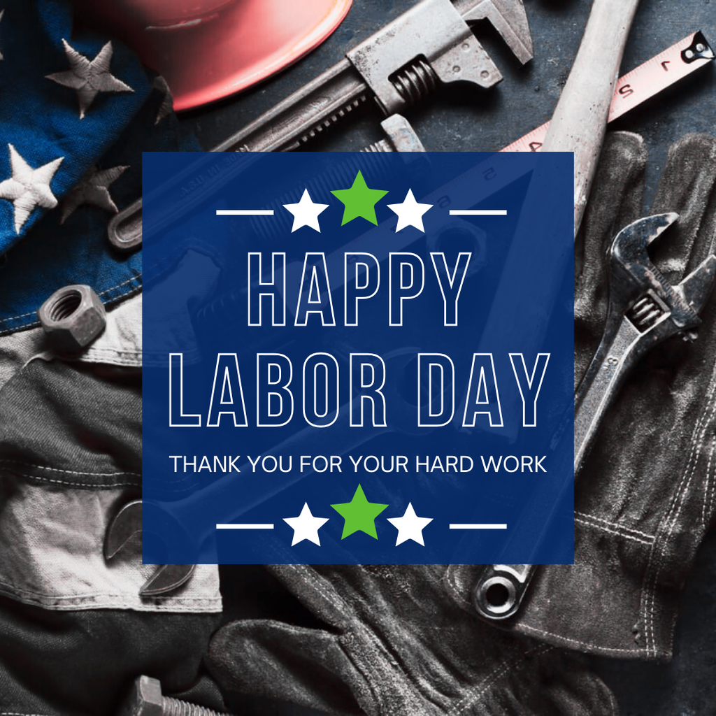 Blue red colorful labor day Instagram post