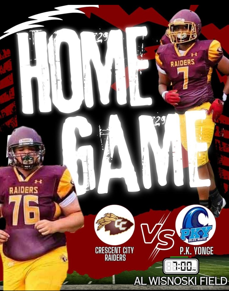 Home game against PK Yonge this evening at 7pm.