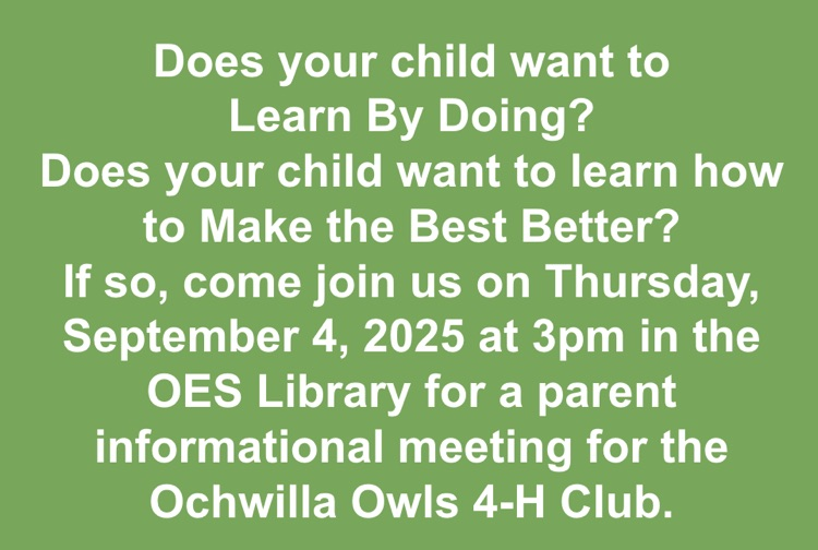 4-H Club info