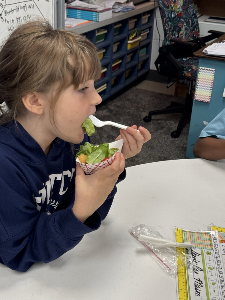 Child, eating salad