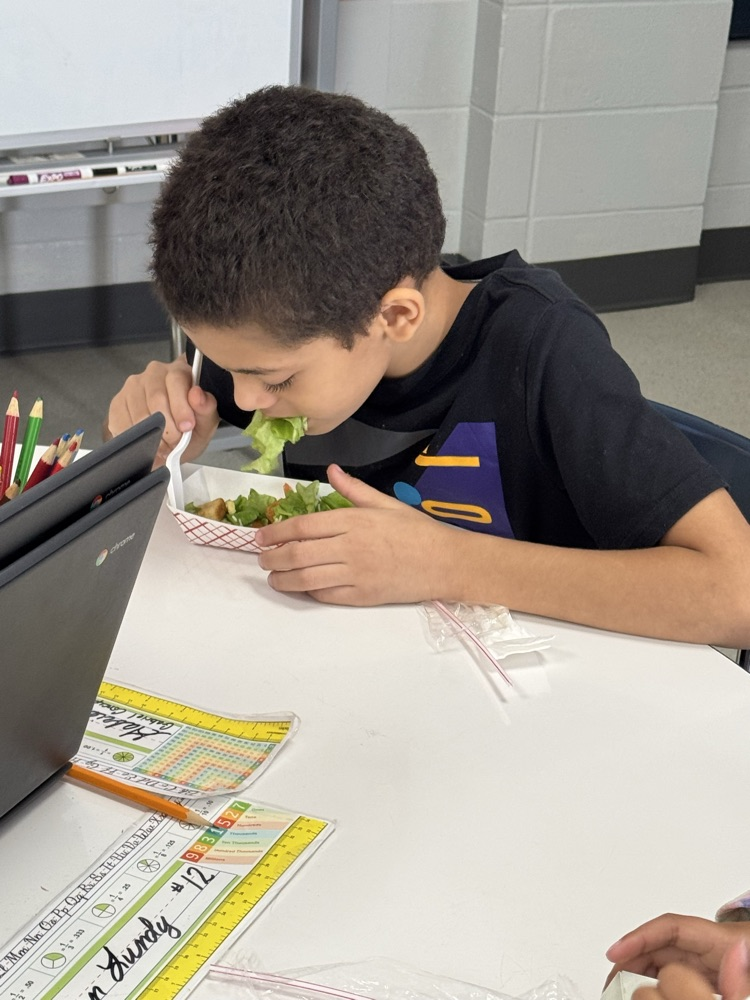 Child, eating salad