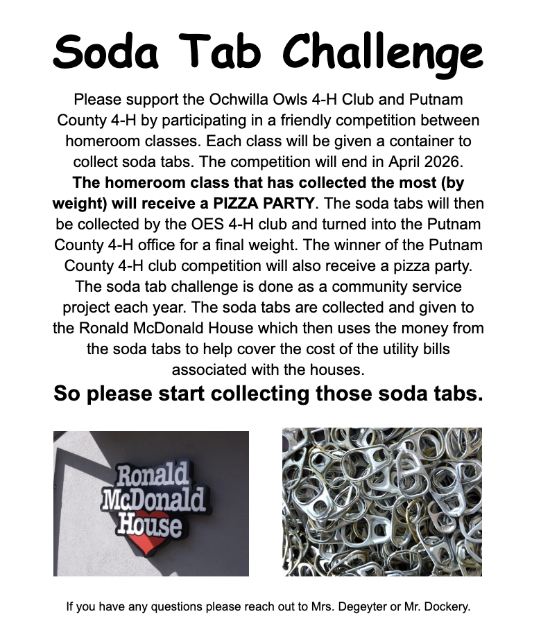Soda tab flyer
