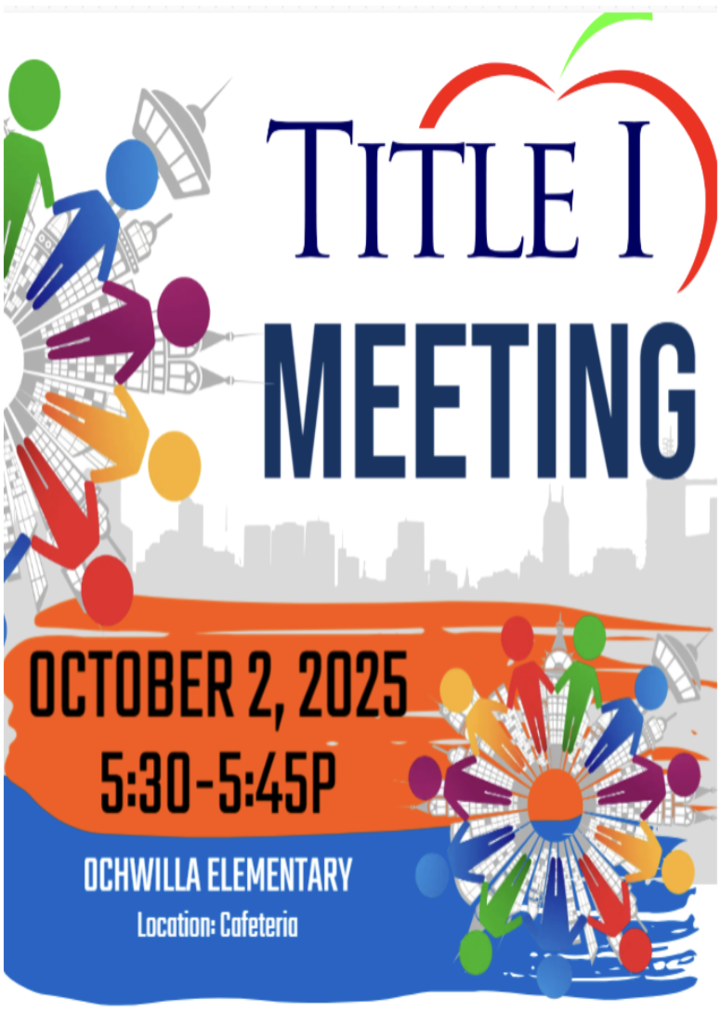 Title 1 Meeting flyer
