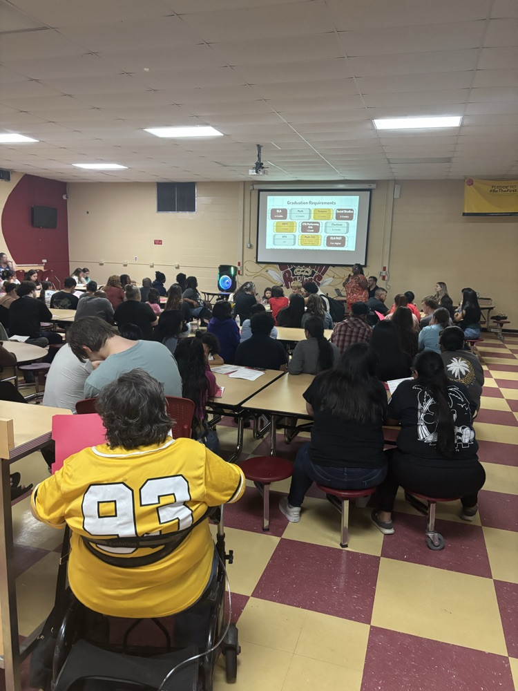Picture of Senior Parent Night attendance.