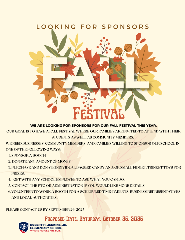 Looking for Sponsors Fall Festival 2025