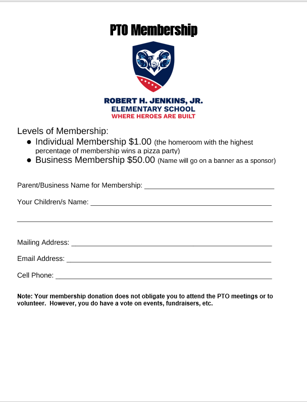 PTO Membership Drive