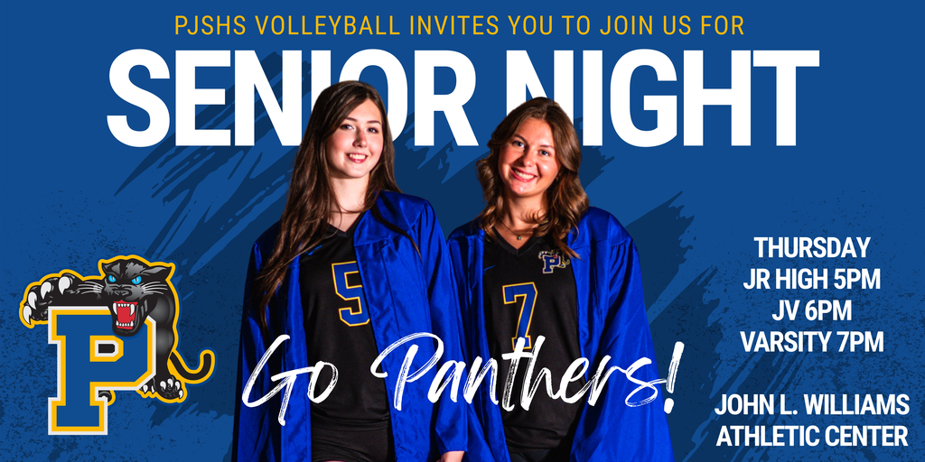 Volleyball Sr Night - Thursday - Jr High @ 5, Jv @ 6, Varsity @ 7