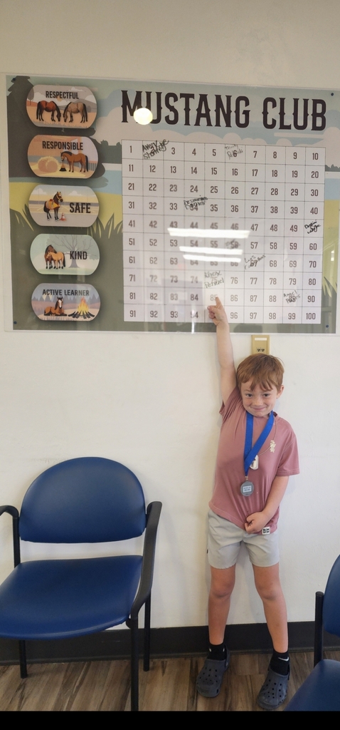Picture of a male student pointing at the Mustang Club board.