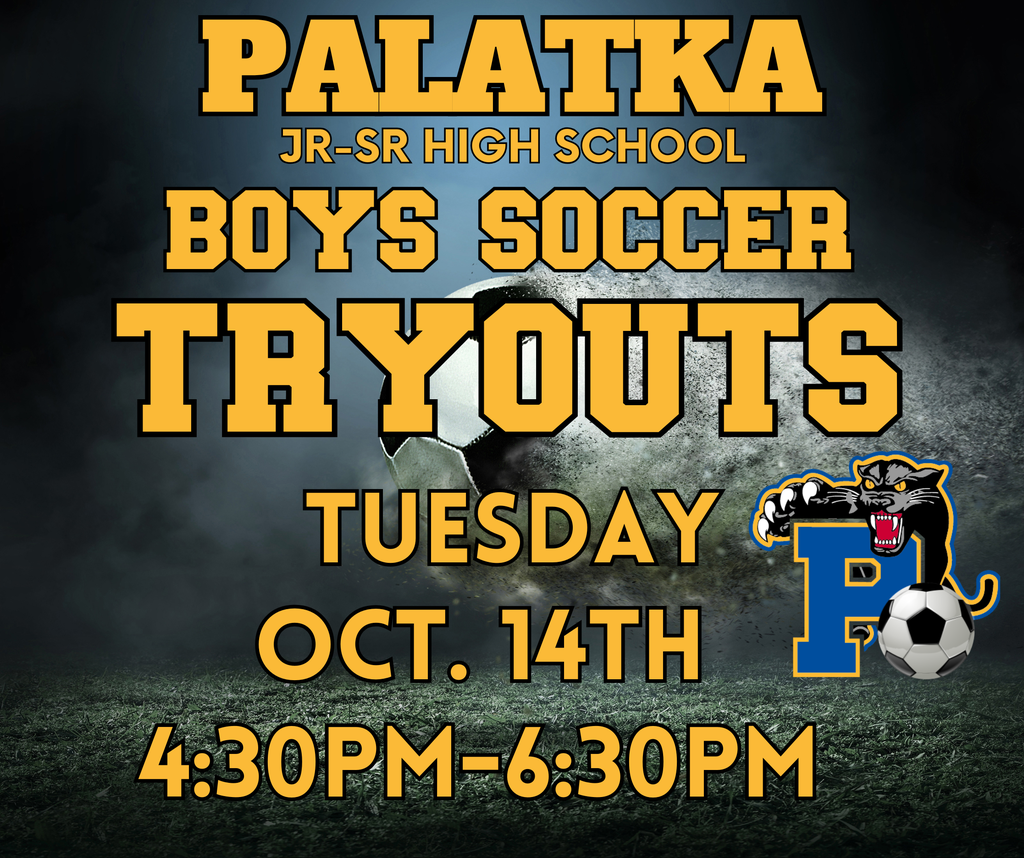 Boys soccer tryouts - Tuesday the 14th 4:30-6:30