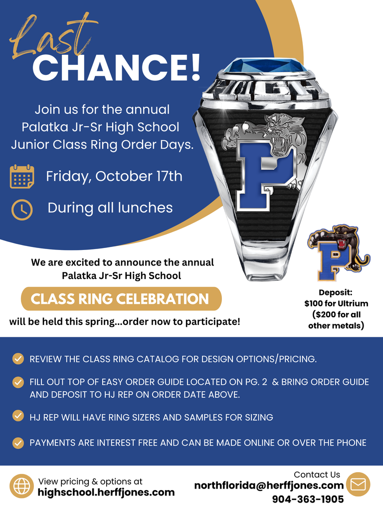 Information about ordering graduation packages and class rings at - Junior Class Ring Catalog: https://online.flippingbook.com/view/565679795/ Senior Cap/Gown Catalog: https://online.flippingbook.com/view/566228139/