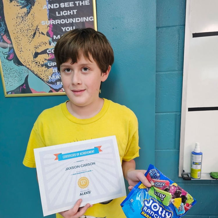 Jaxson Carson finished 8th Grade ALEKS Math on Sept 15th!