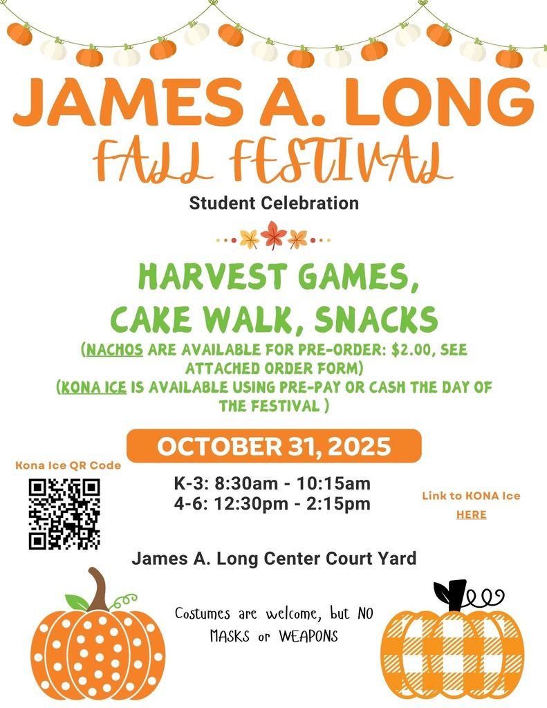 Fall Festival and Red Ribbon Week information