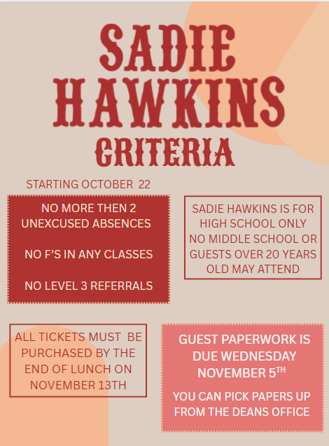 Sadie Hawkins attendance requirements.  