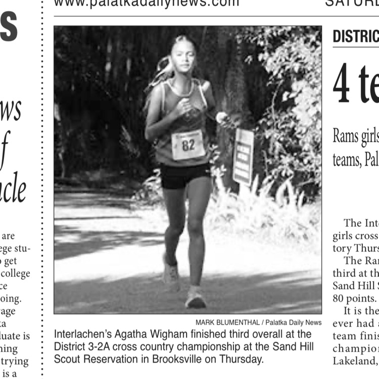 Agatha running cross country