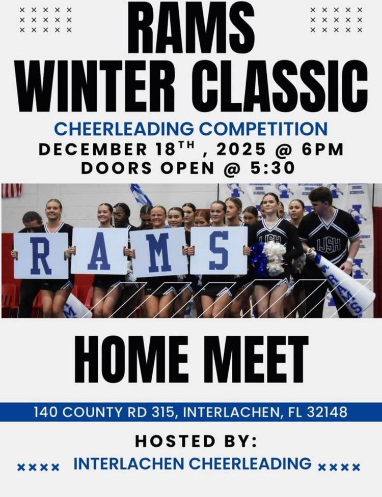 Raider Competitive Cheer Competition is at Interlachen this evening.