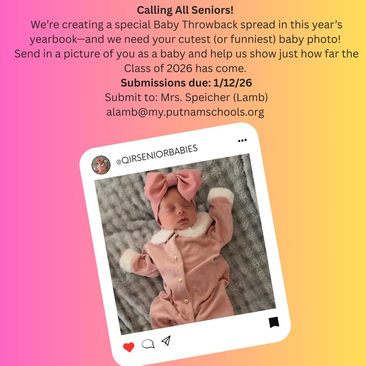 seniors, we need your baby pictures 