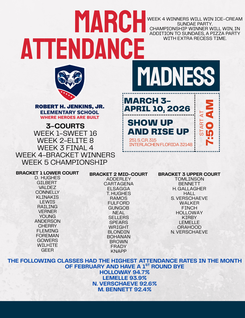 JES March Attendance Madness 2026