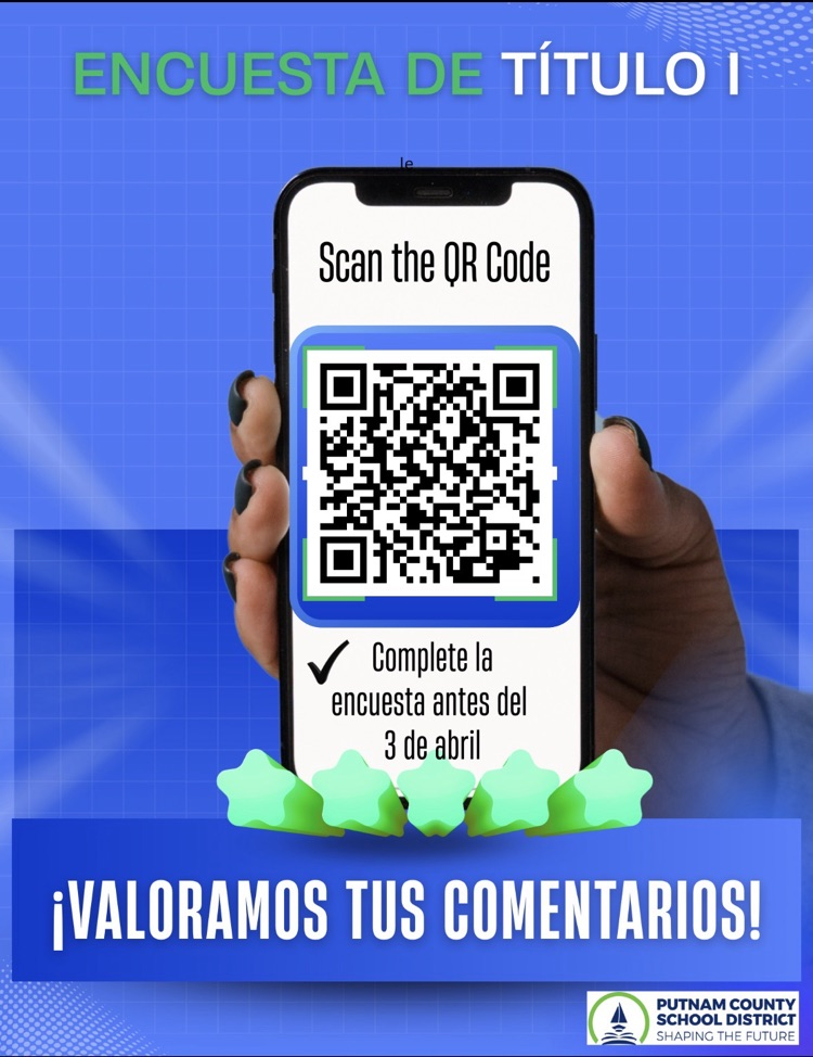 Scan the QR Code to take the Title I Survey.
