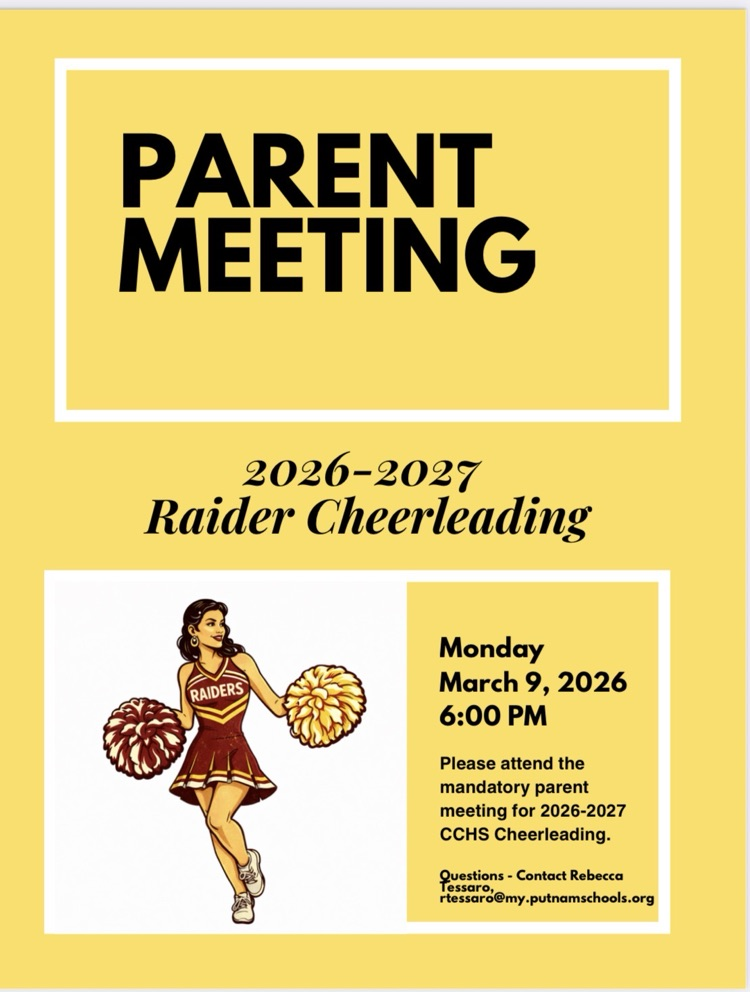 Parent Cheer Meeting on Monday, March 9th at 6pm.