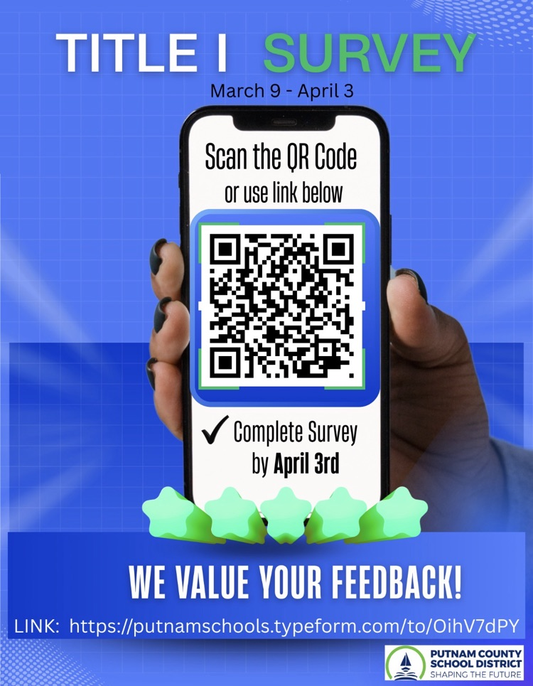 Title I survey link for parents who speak English.