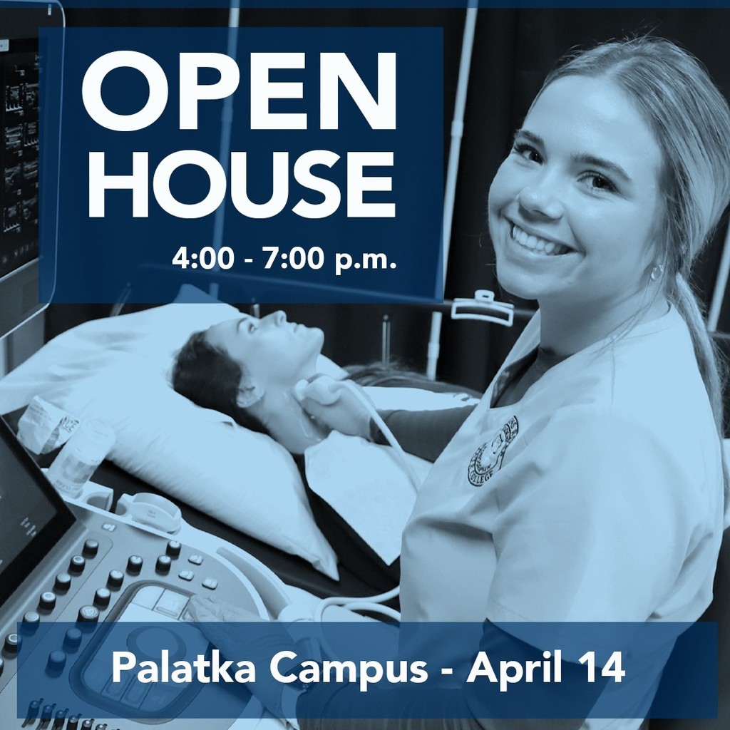 SJRSC Open House Flyer, Palatka Campus on April 14th (information in post)