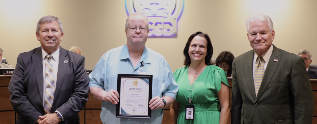 School Board Meeting award presentation