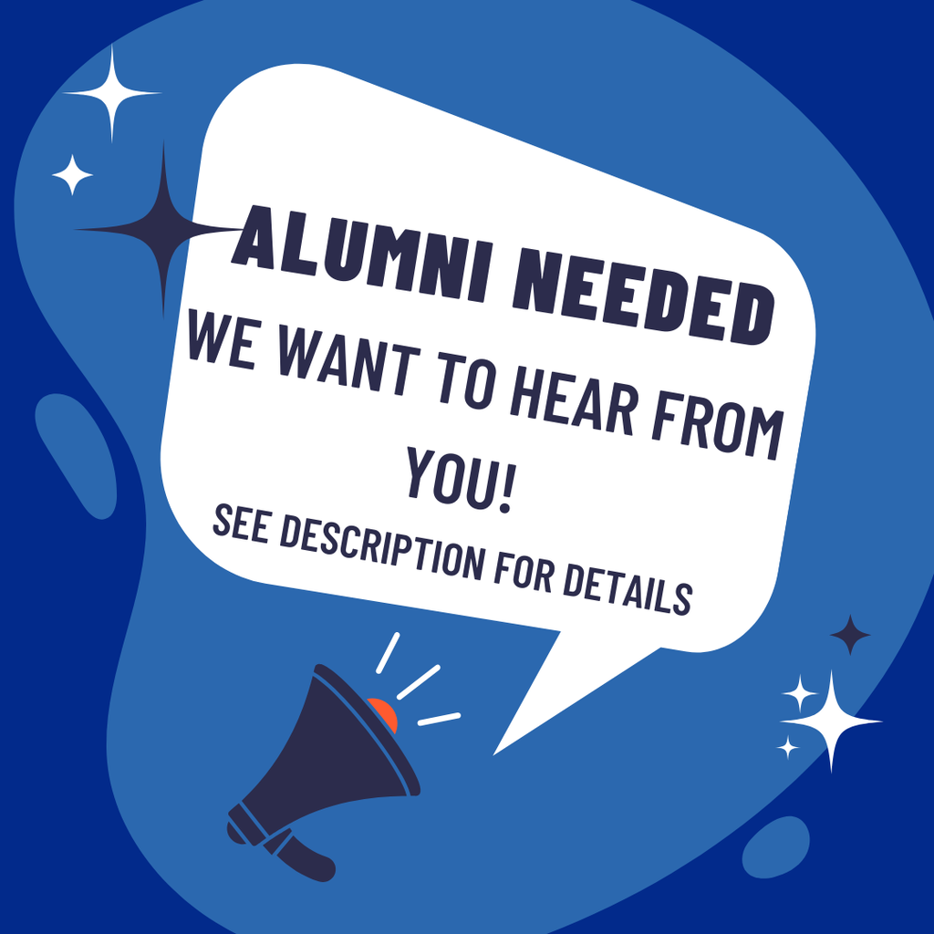 alumni needed, check website for form