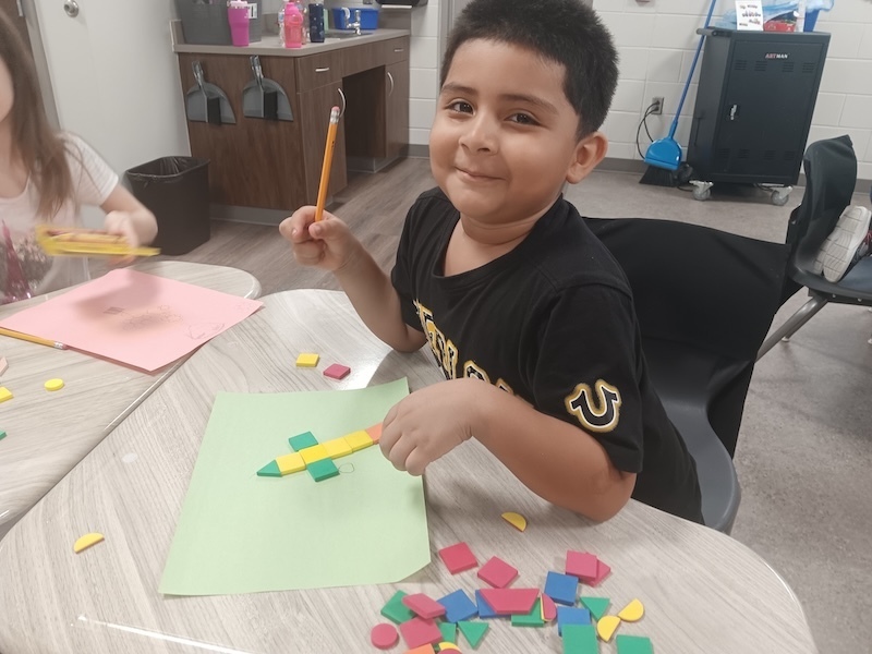 composing more shapes rocket ship