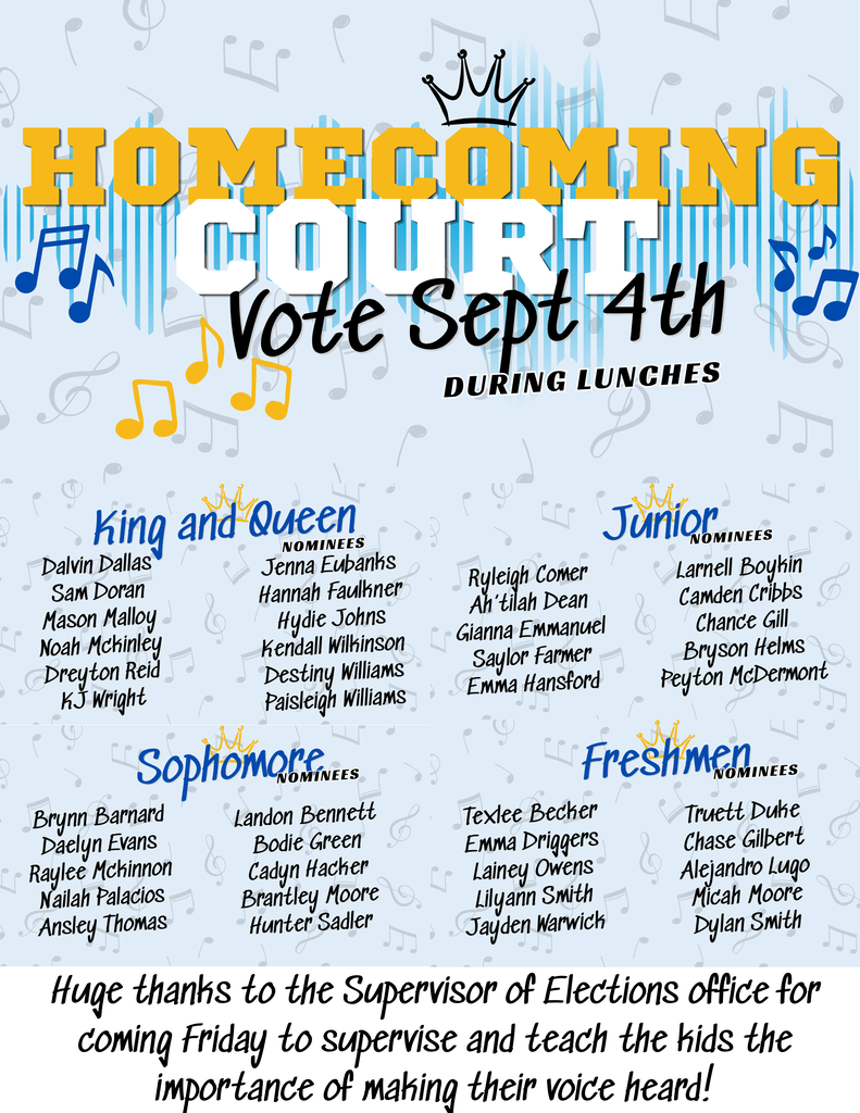Names you can vote for Friday