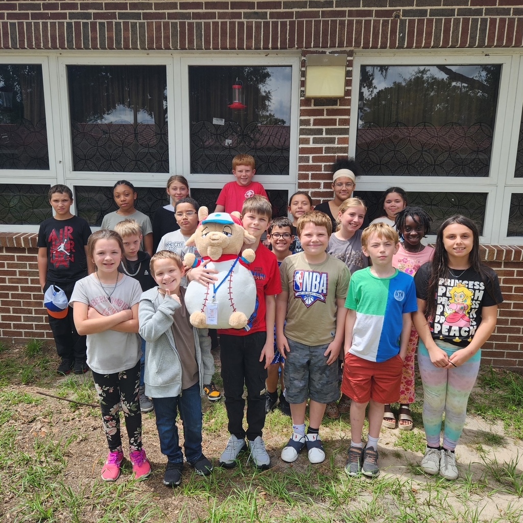 Mrs Bennett's class and Rocky, week 3 attendance winner
