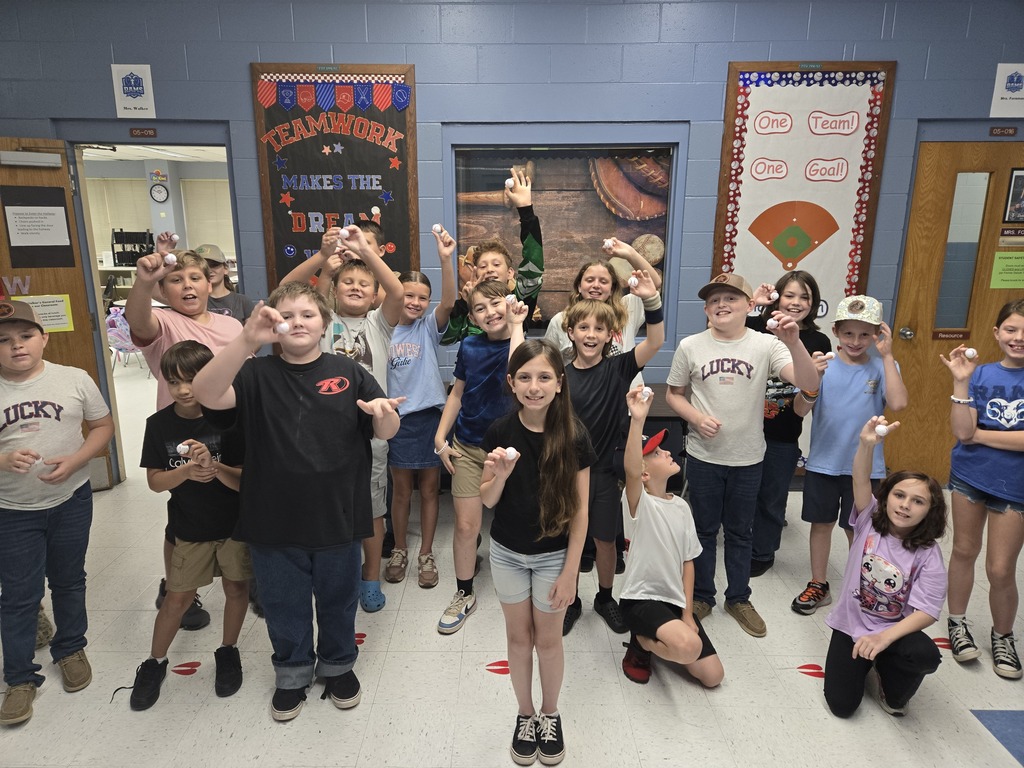 Mrs. Walker's class and their attendance incentive recognition.