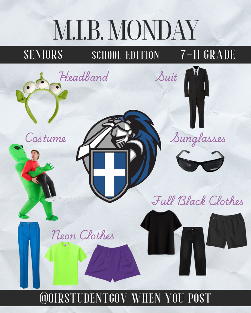 Monday Dress up seniors aliens every other grade is agents