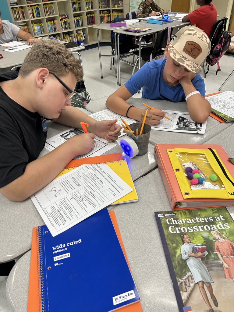 Mrs. Tomlinson's class working hard today.