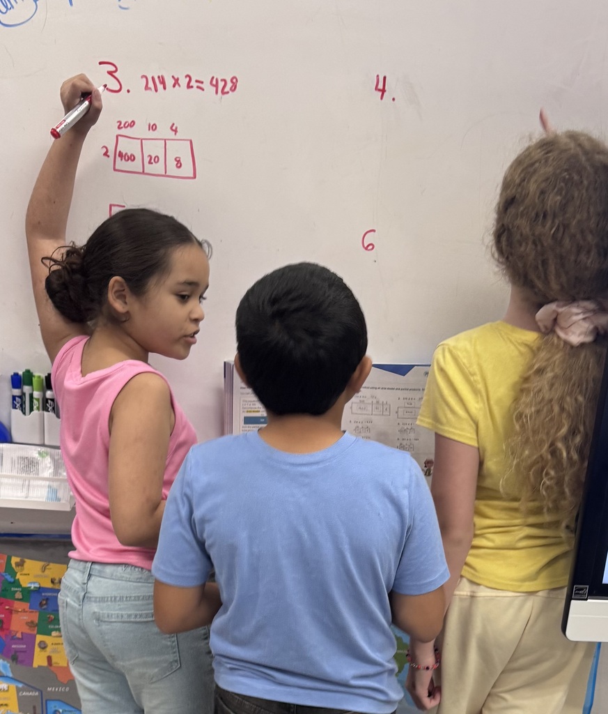 Ms. Rudolphs class working on multiplication.