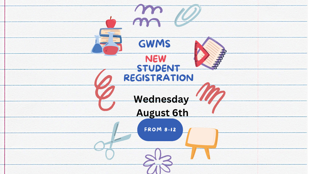 New student registration 8/6/25  from 8-12