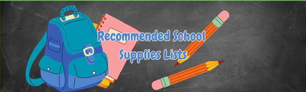 school supplies banner