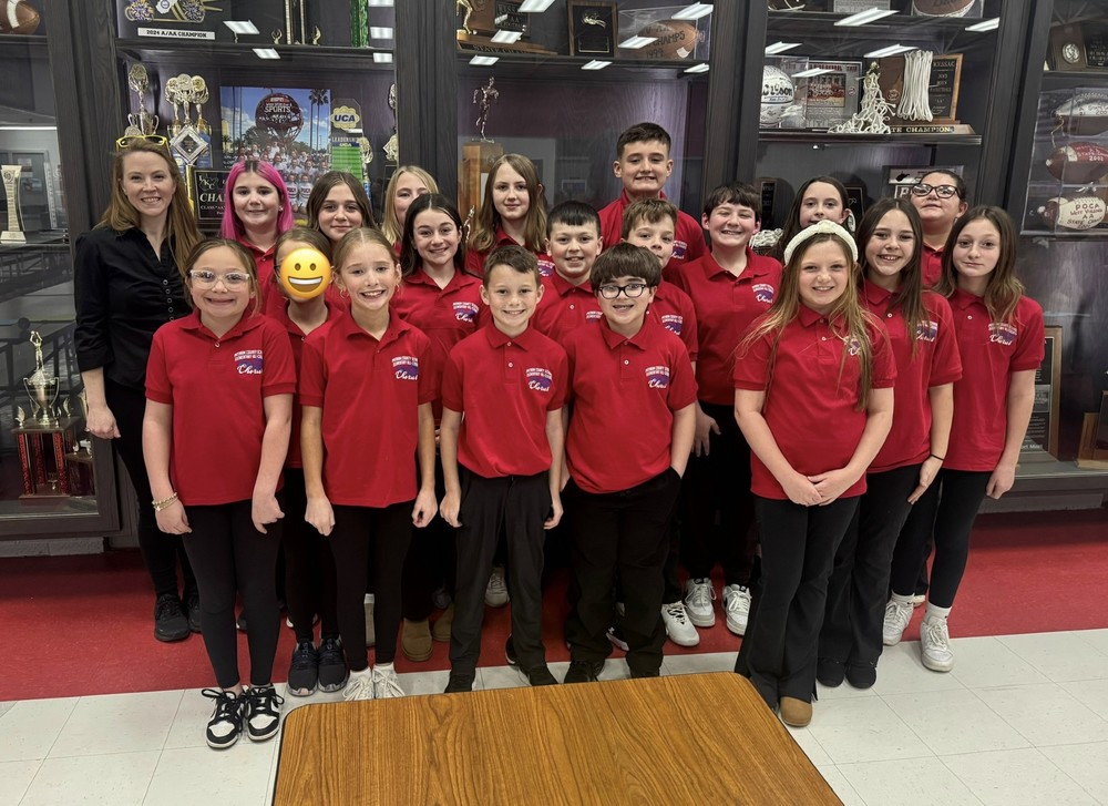 Member of the all county chorus and Ms. Harrison