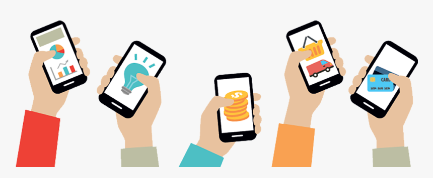 hands holding cell phones