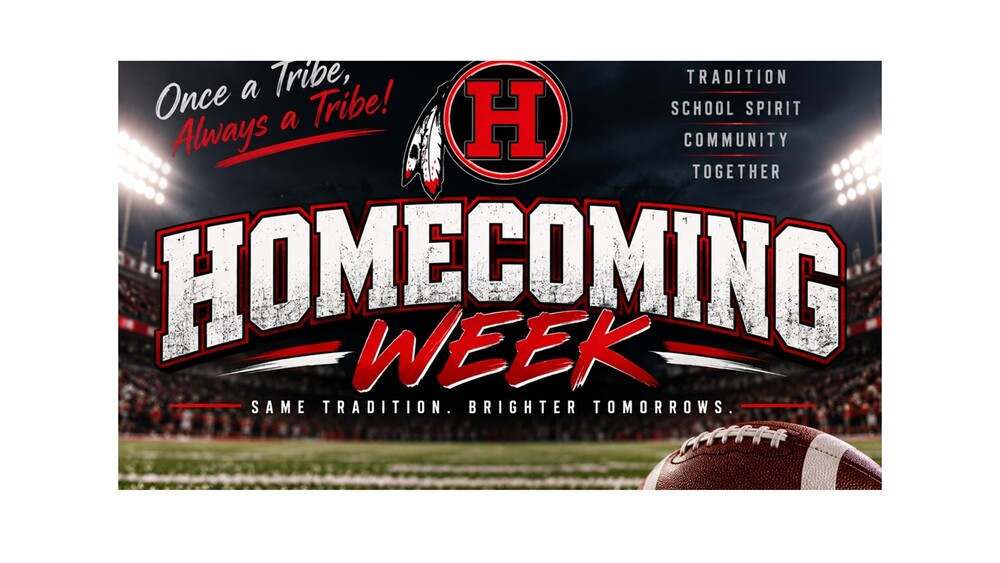 football on football field with the words homecoming