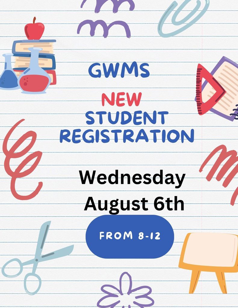 new student registration for the 25-26 school year will be 8/6 from 8-12