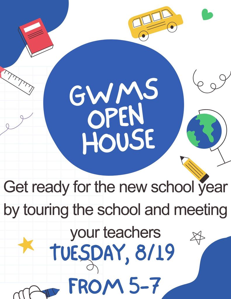 Open house will be Tuesday, August 19, 2025, from 5-7