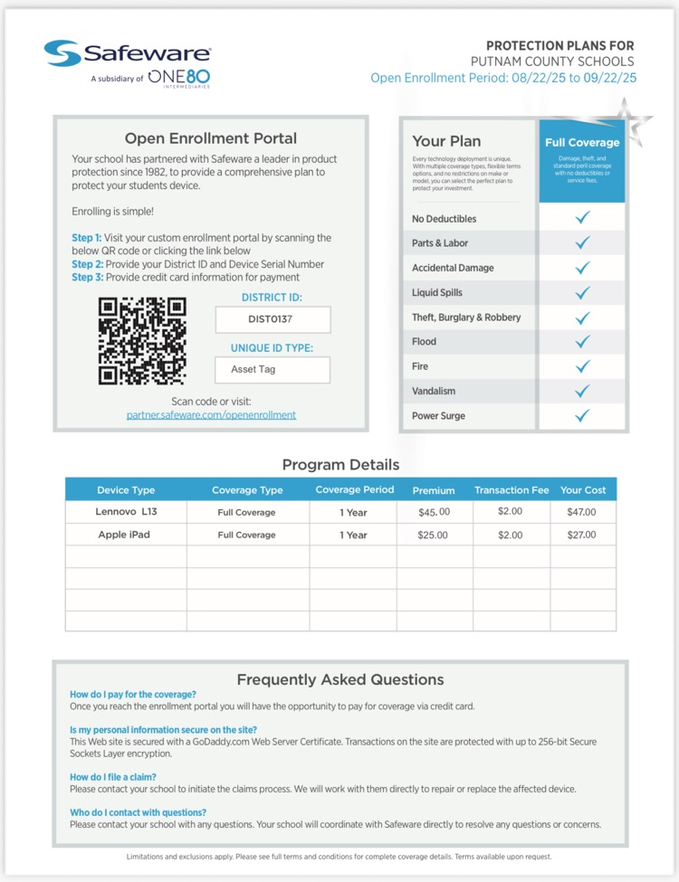GWMS electronic device insurance information 