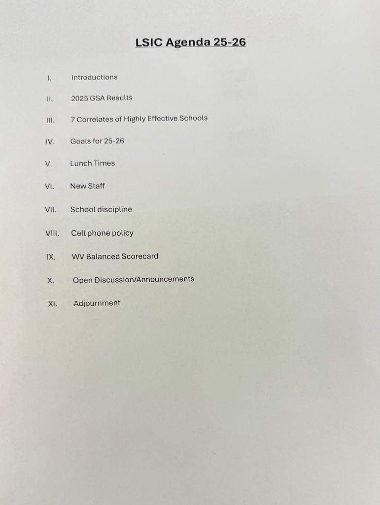 WMS LSIC Agenda 2025 -2026