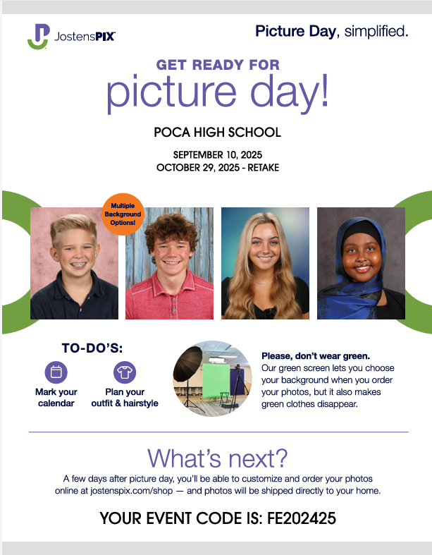 School Picture Make-up Day October 29, 2025. All info in post.
