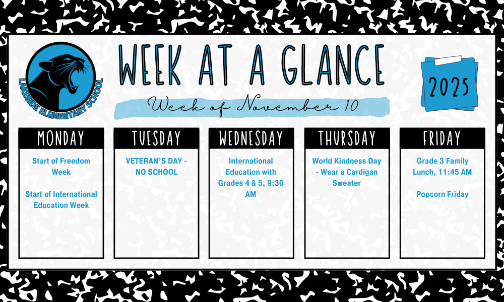 November 10 Week at a Glance