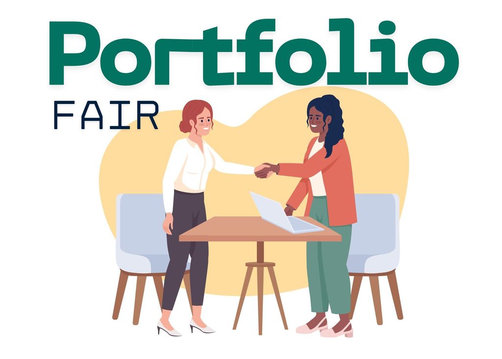 Portfolio Fair- two women interviewing