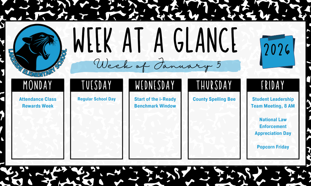 Week at a Glance for January 5 2026