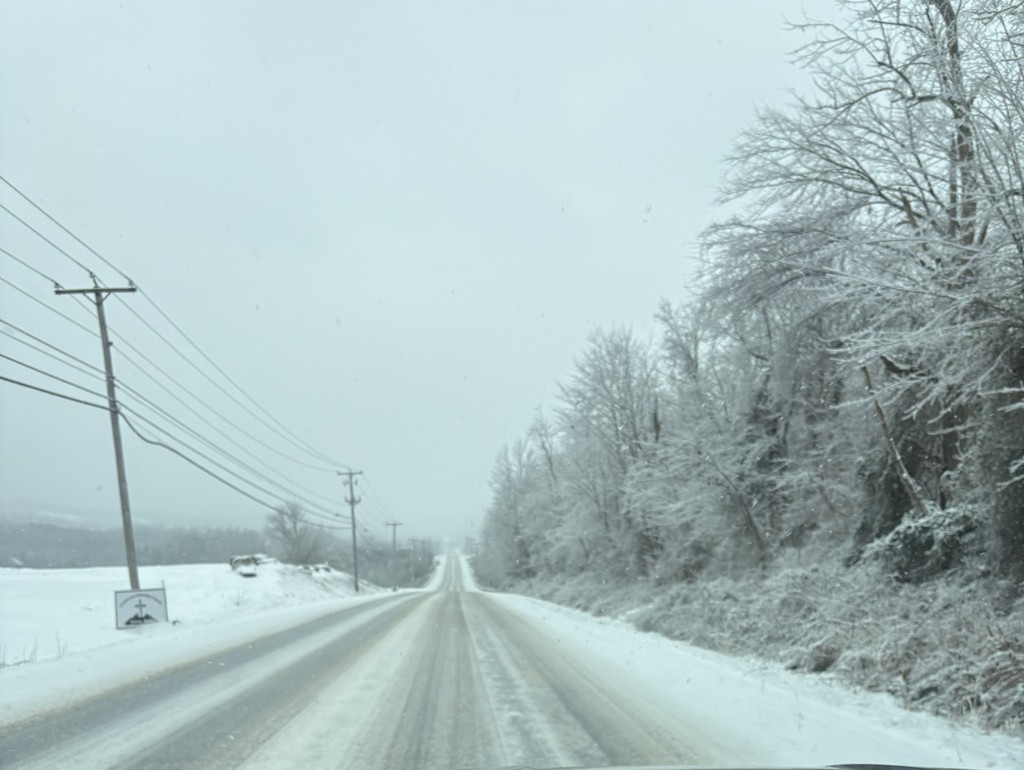 snow covered road